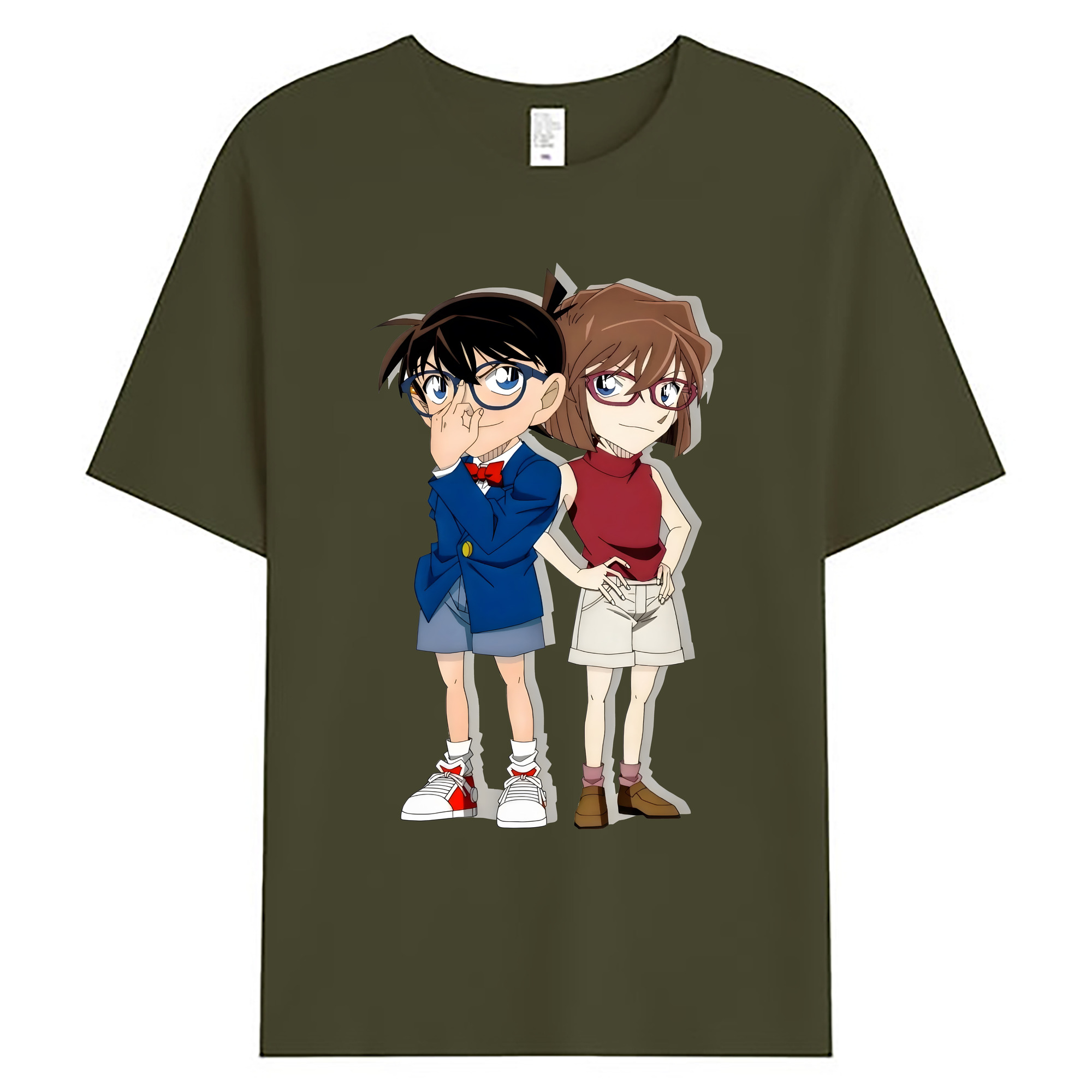 （画像用） 名探偵コナン 灰原 哀 はいばら あい Detective Conan Anita Hailey、Vi Graythorn Haibara Ai 綿100％ メンズ半袖Tシャツ｜肌触りやわらか＆通気性
